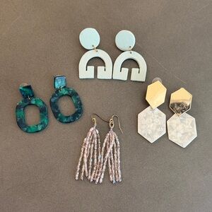 Set of Drop Earrings in Various Designs